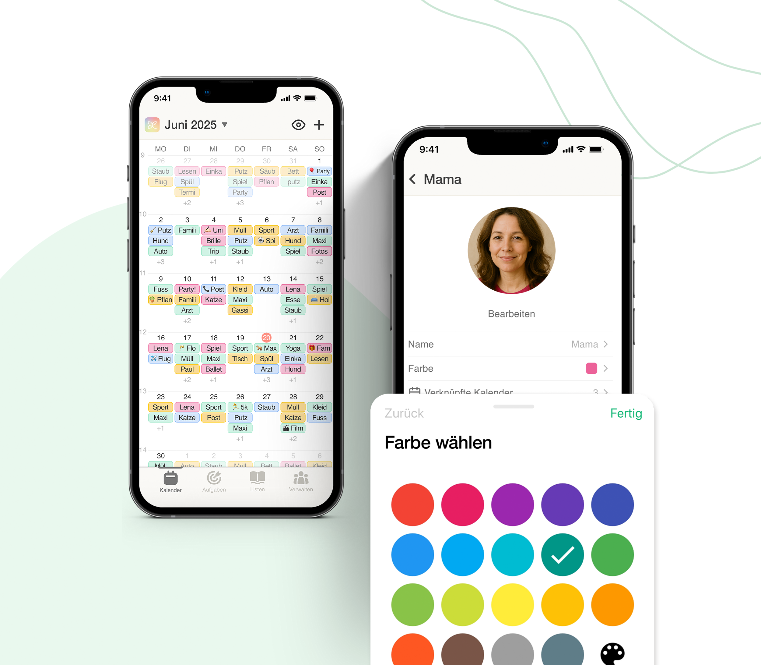dæly daely digitaler familienkalender familienplaner wandkalender elektronisch